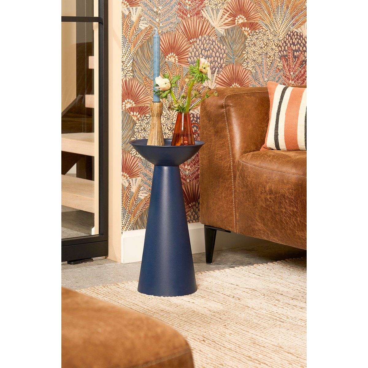 Chiel Side Table - Metal - Dark Blue