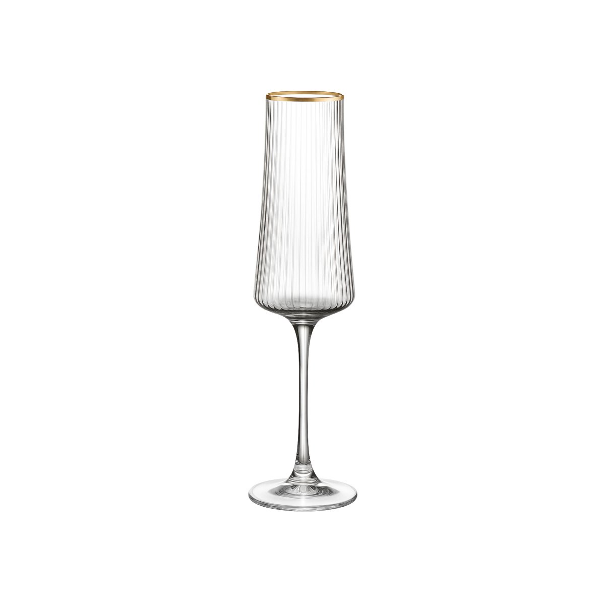 Luxe Champagnefluiten met Vergulde Rand – 210 ml – Set van 6