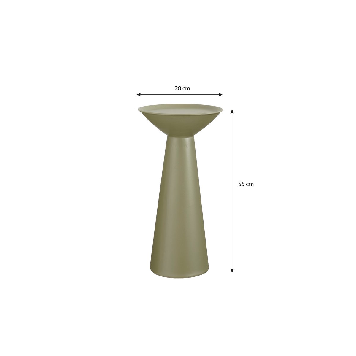 Chiel Bijzettafel - Metaal - Groen