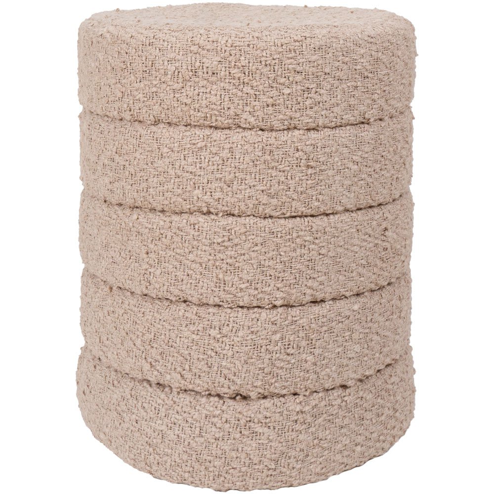 Poef Rosa Beige 53 x ø43 cm |woon-meubel.nl