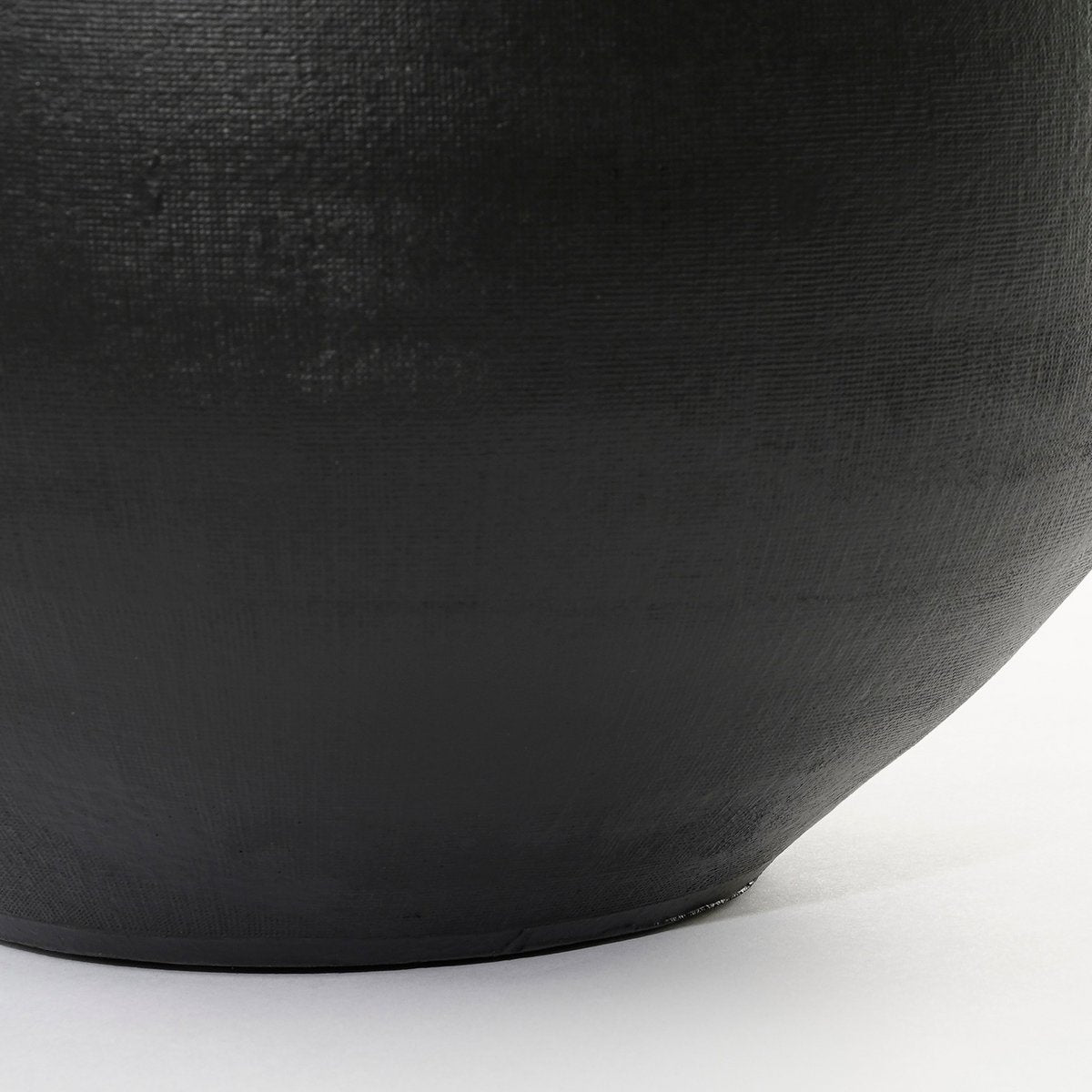 Cache-pot Douro - H23 x Ø26 cm - Terre cuite - Mat - Noir