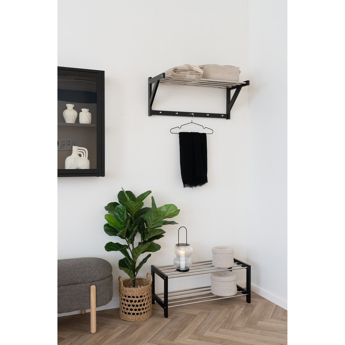 Lucena Lantaarn - Zwart, Metaal/Glas ||woon-meubel.nl