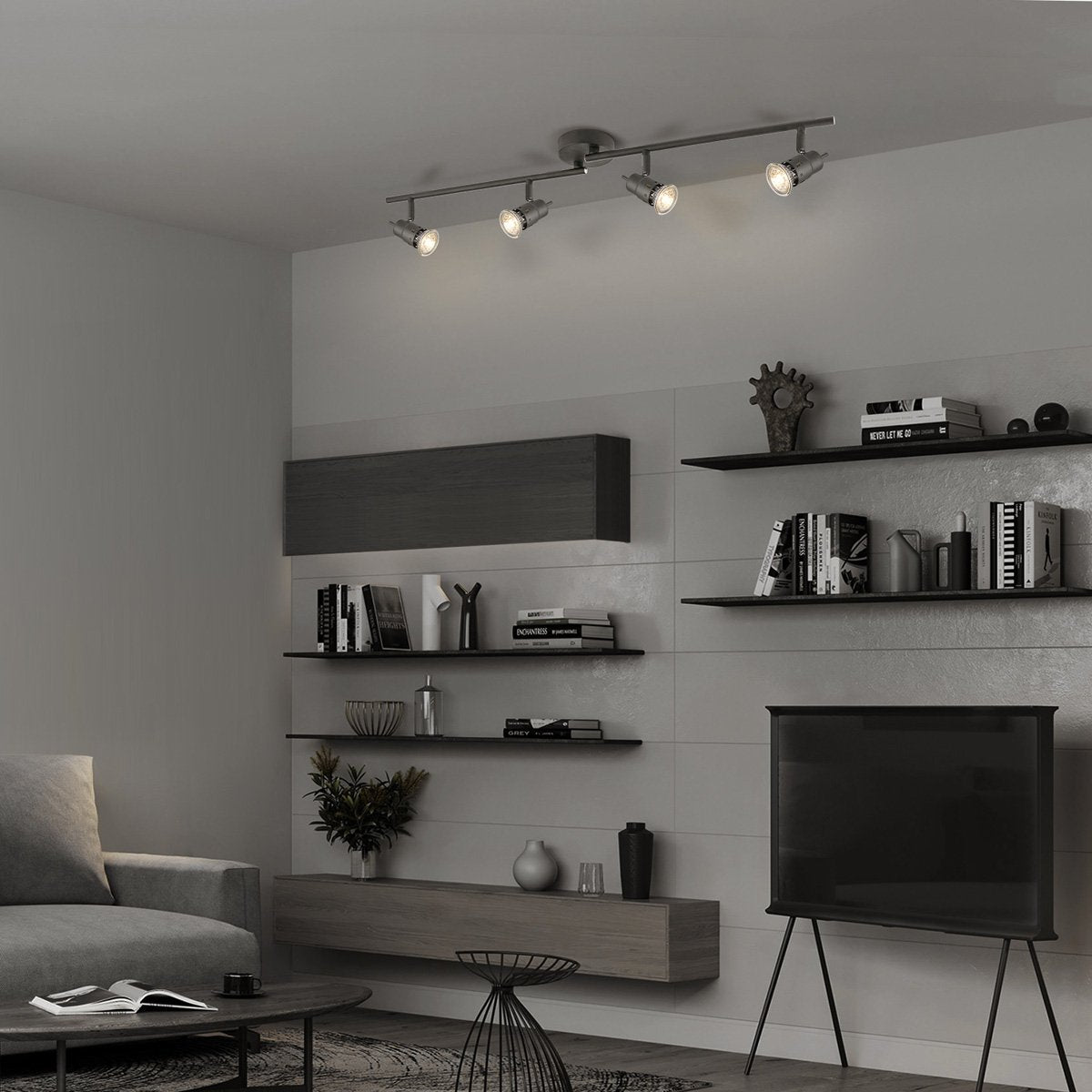 LED Opbouwspot Cilindro 4 - dimbaar - Zwart |woon-meubel.nl