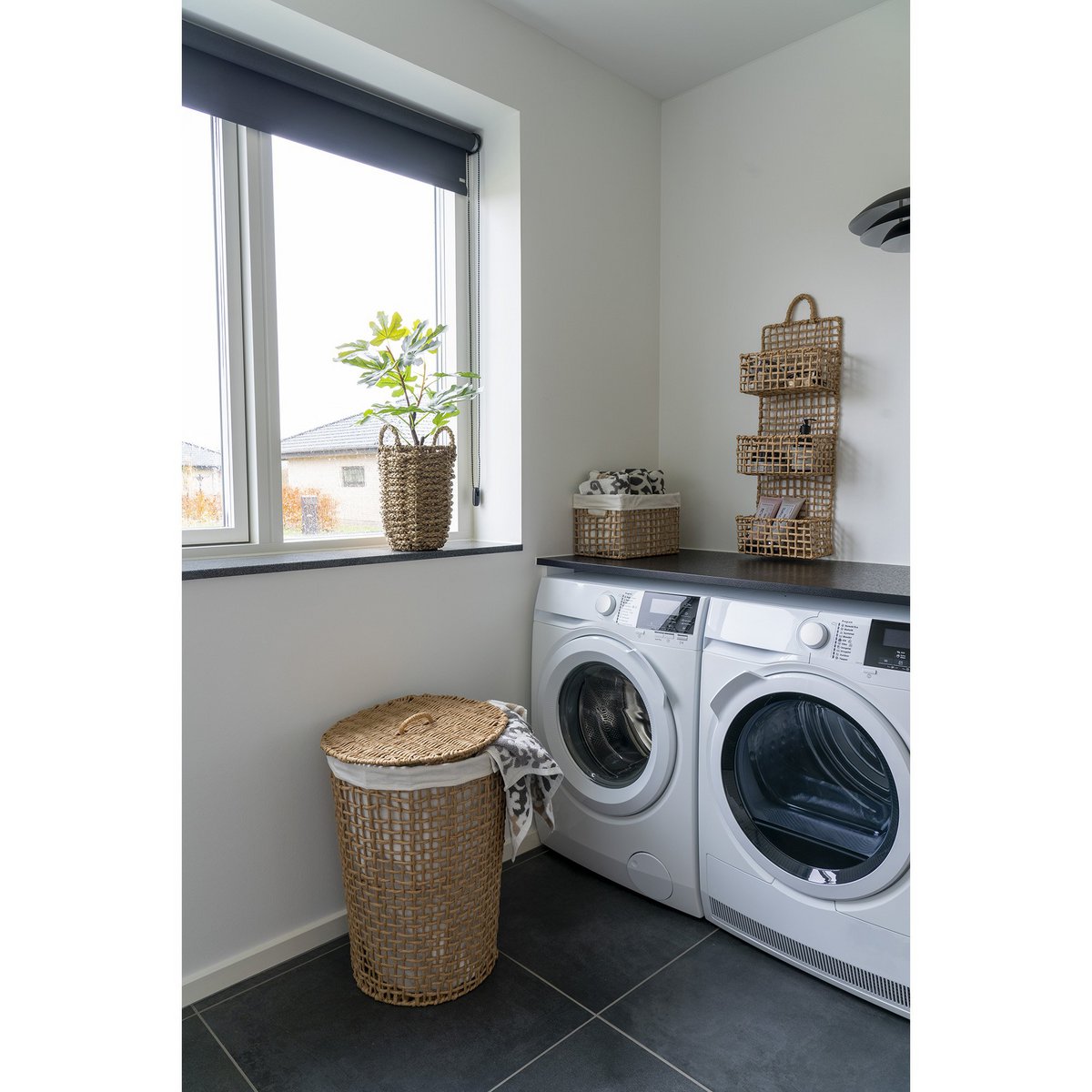 Pomal Wasmand - Wasmand, lichtbruin/wit |woon-meubel.nl