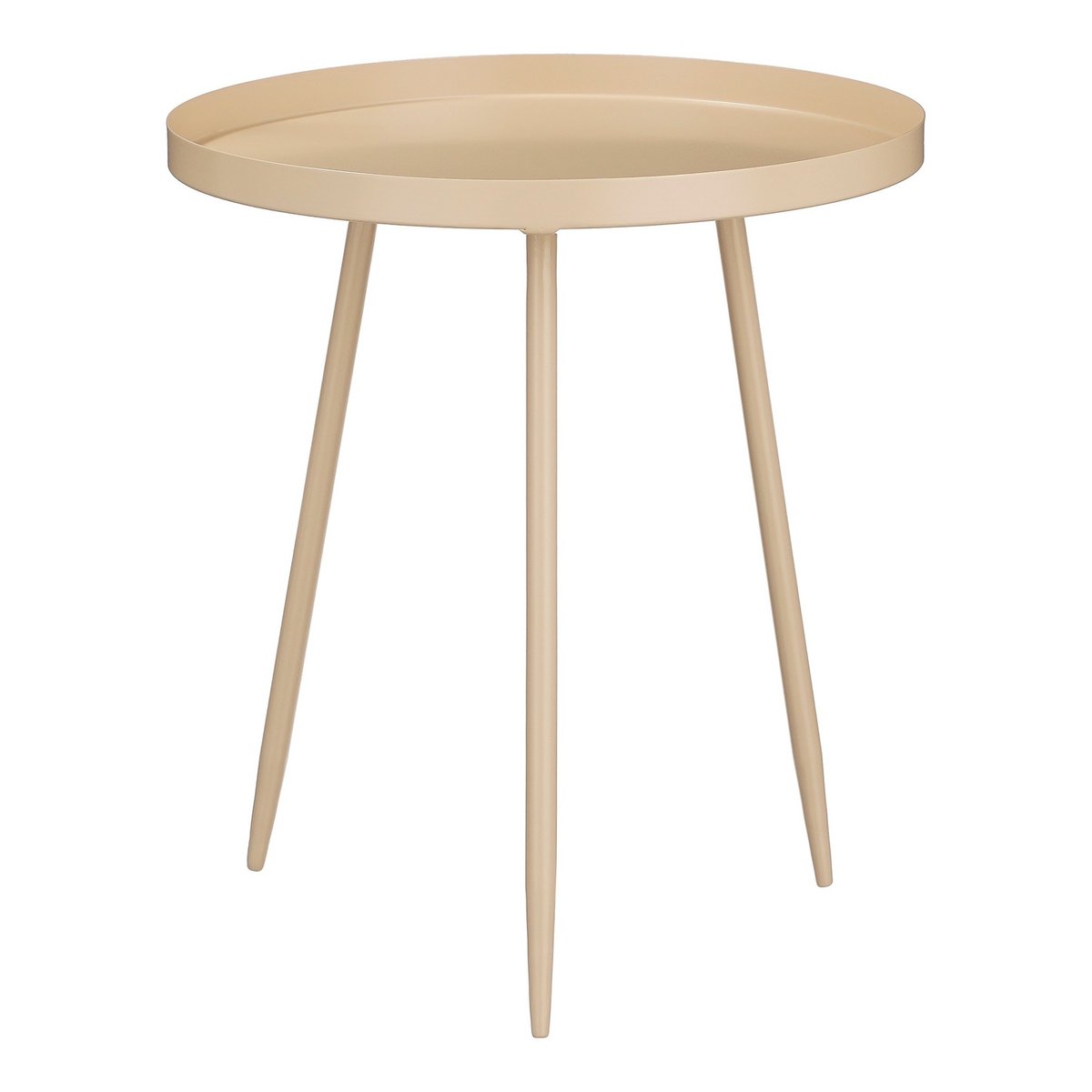 Table d'appoint Flores - H44 x Ø40 cm - Métal - Beige