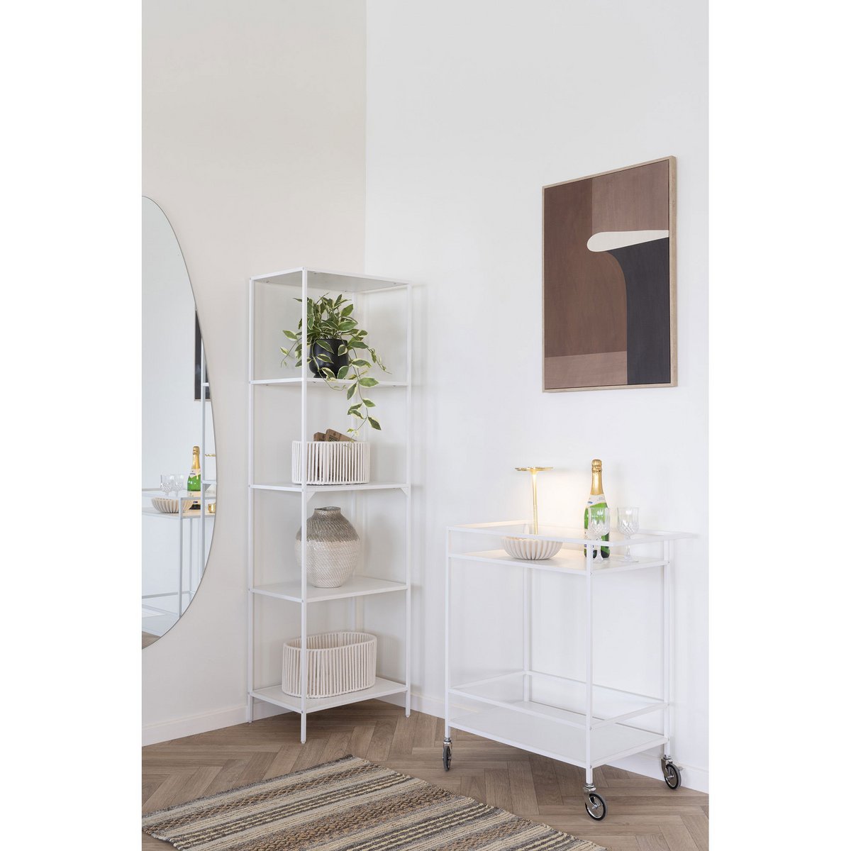Vita Barwagen - Wit, staal |woon-meubel.nl