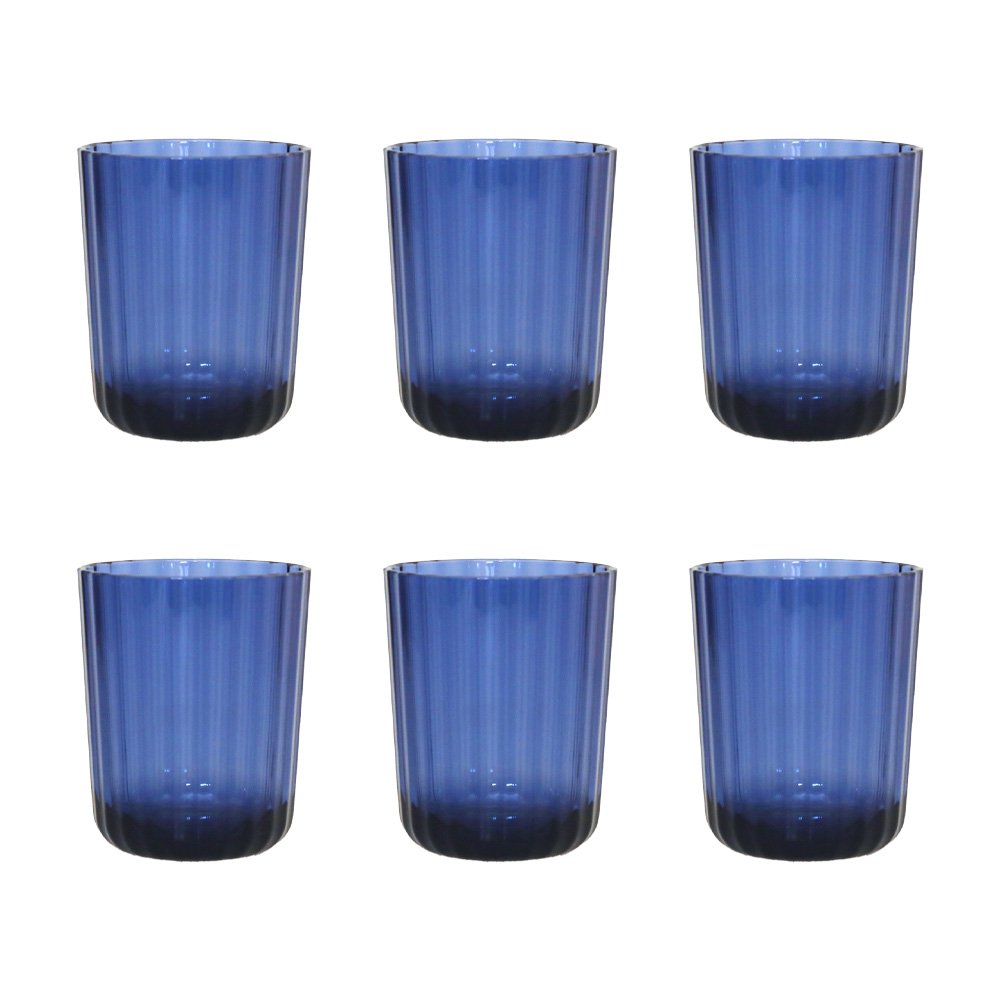 Aulica Waterglazen Set – 6 Blauw Acryl Glazen voor Binnen & Buiten | woon-meubel.nl