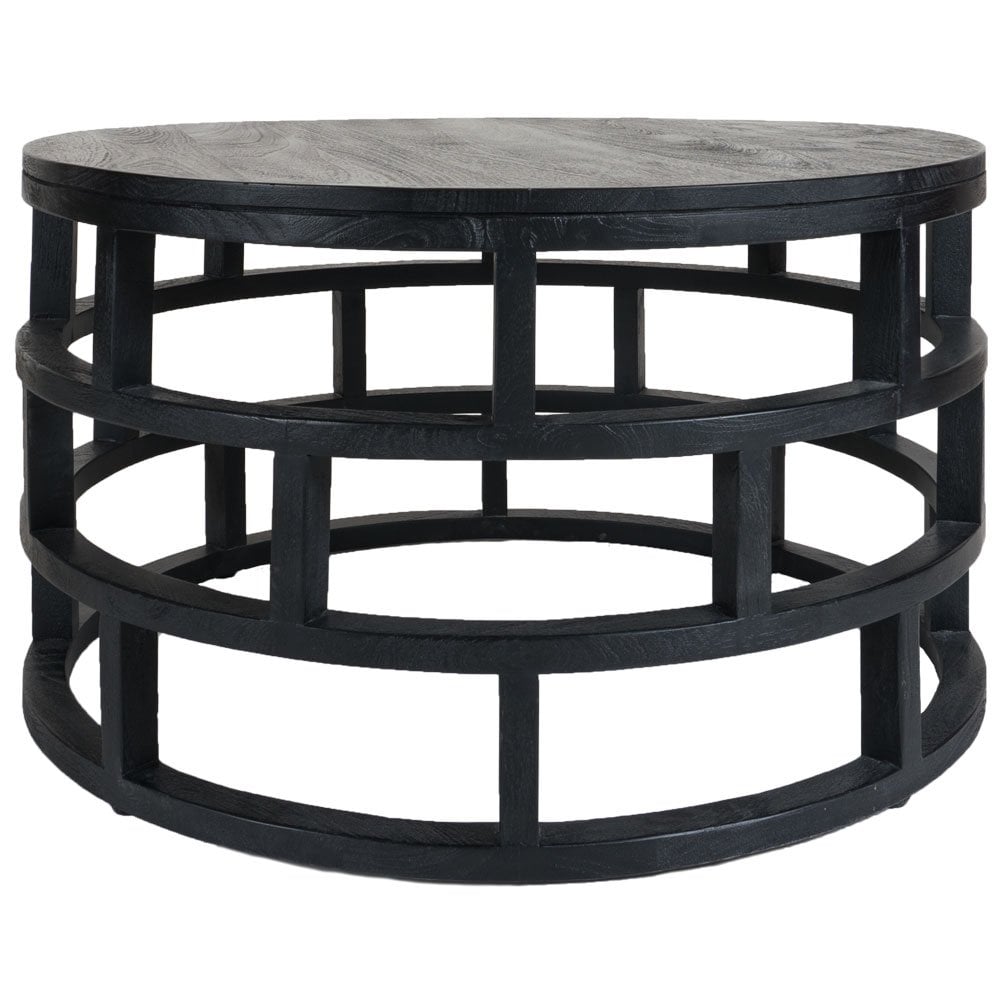 Salontafel Jax Zwart Mangohout |woon-meubel.nl