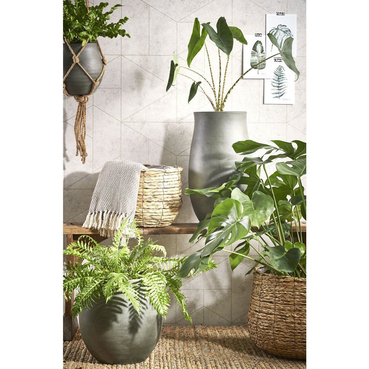 Avalon Plantenmand - Zeegras - Lichtbruin - sfeer | woon-meubel.nl