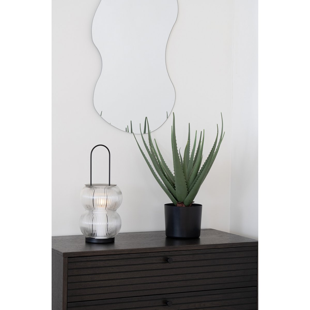 Lucena Lantaarn - Zwart, Metaal/Glas ||woon-meubel.nl