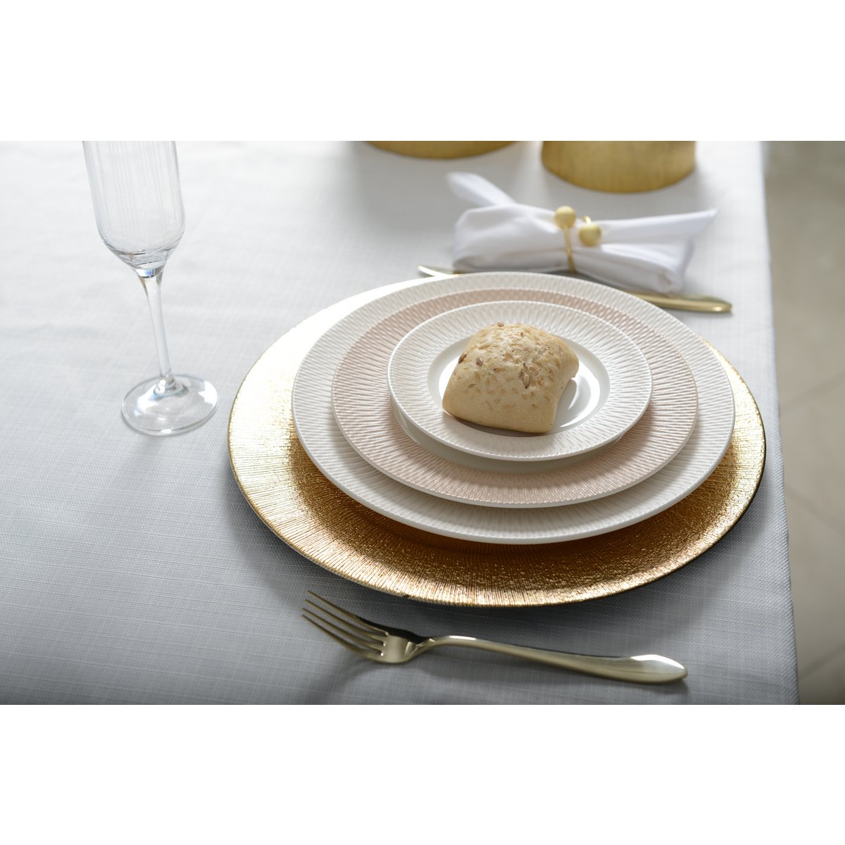 AULICA Terra Doré Onderbord Goud – Ø31 cm Luxe Tafeldecoratie | woon-meubel.nl