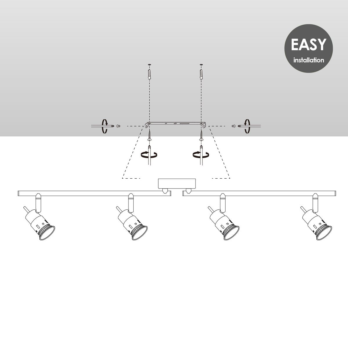 LED Opbouwspot Cilindro 4 - dimbaar - Zwart |woon-meubel.nl