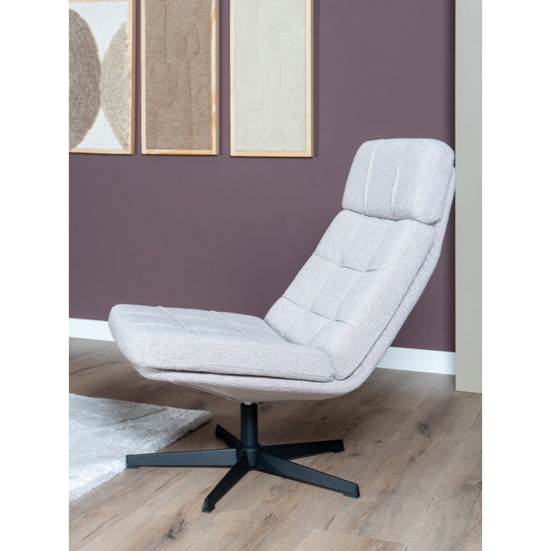 Armchair Aiden + Hocker – Bouclé – Natural