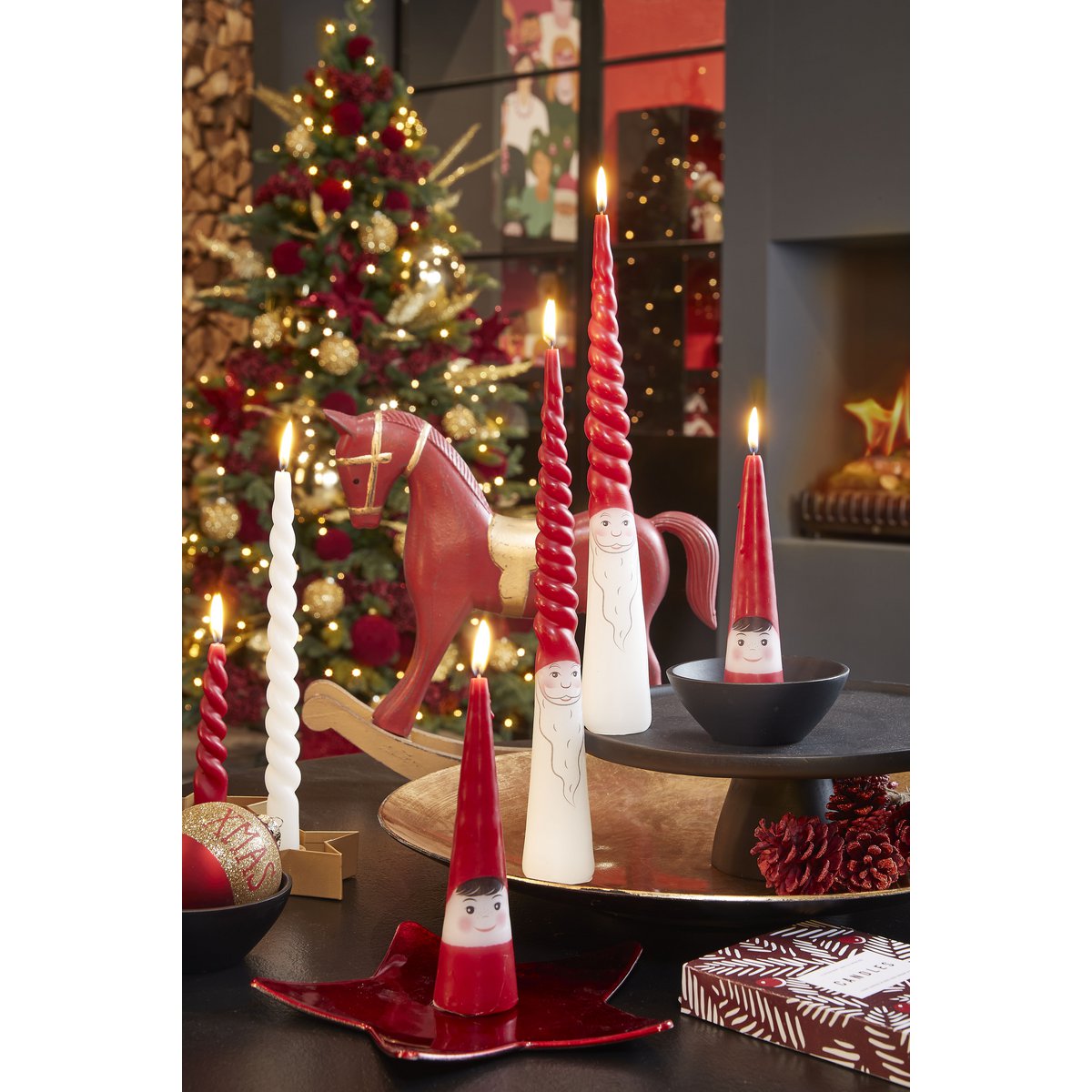 Tallo Cake Stand - H10 x Ø30 cm - 100% FSC Mango Wood - Black