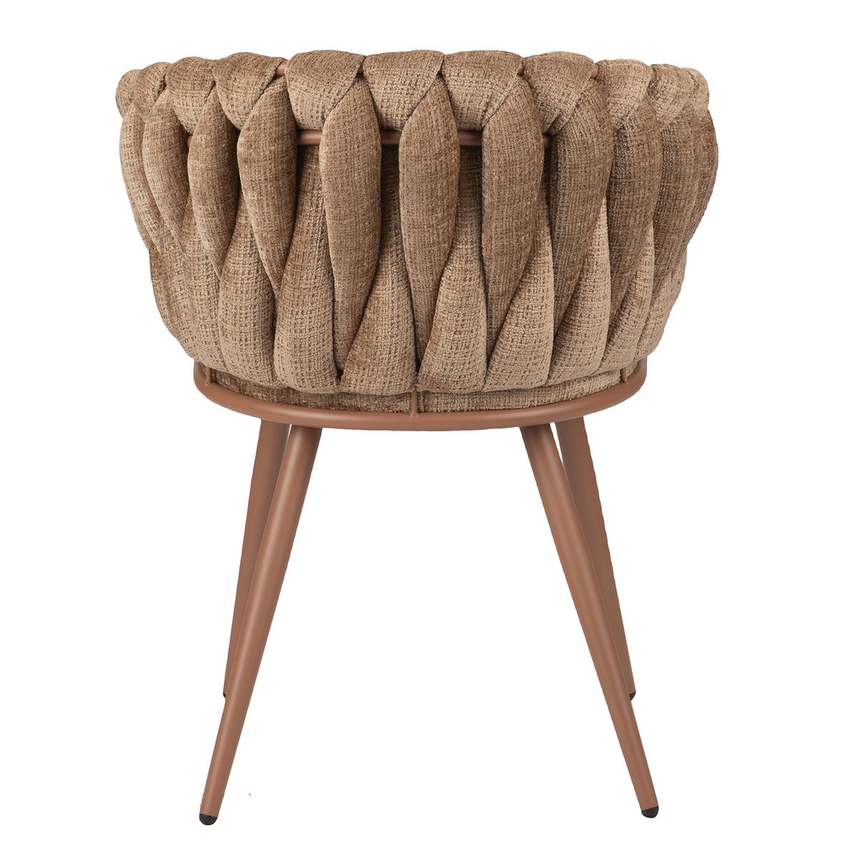 Caramel golf chair - woven pattern - set of 2