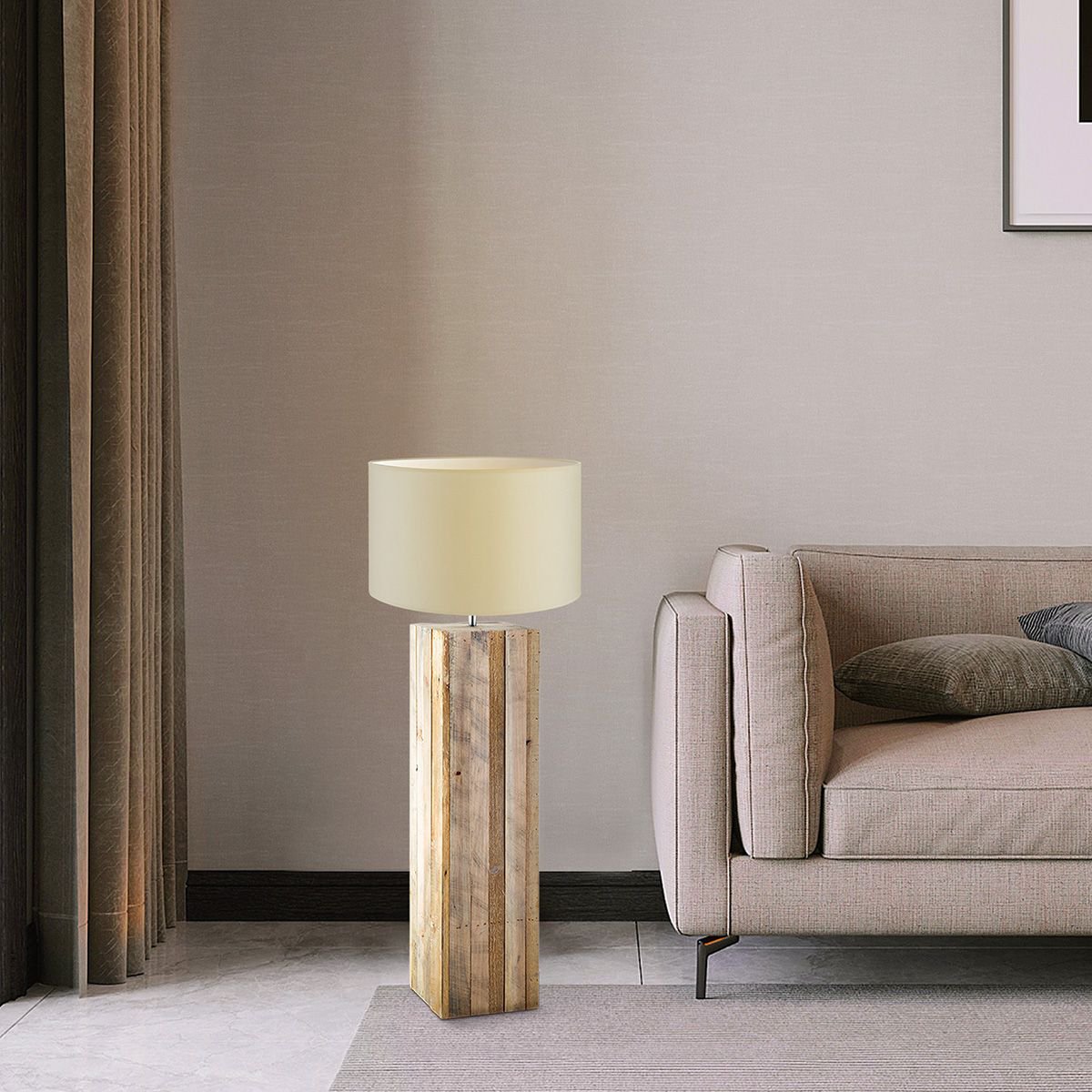 Tafellamp voet Luxor 19/19/78cm - natuurlijk |woon-meubel.nl