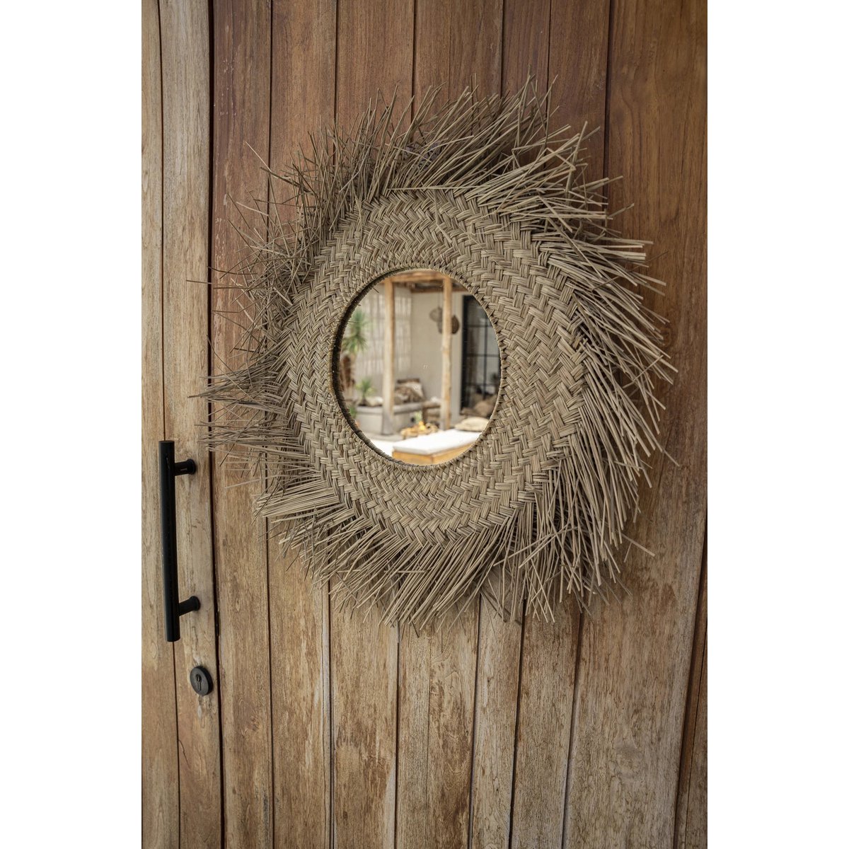 De Rotan Spiegel - Naturel - M| woon-meubel.nl