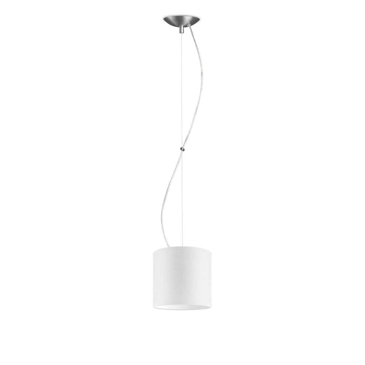 Deluxe pendant lamp with lampshade, E27, white, 16cm