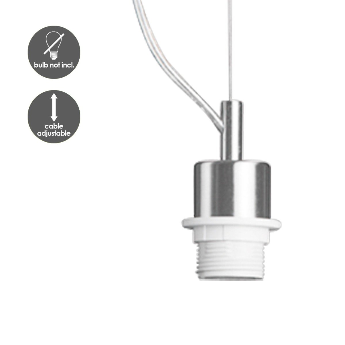 Deluxe pendant lamp with lampshade, E27, warm white, 16cm