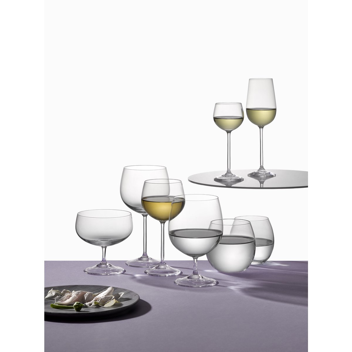 Set van 6 Lage Waterglazen “Pioen” – 380ml