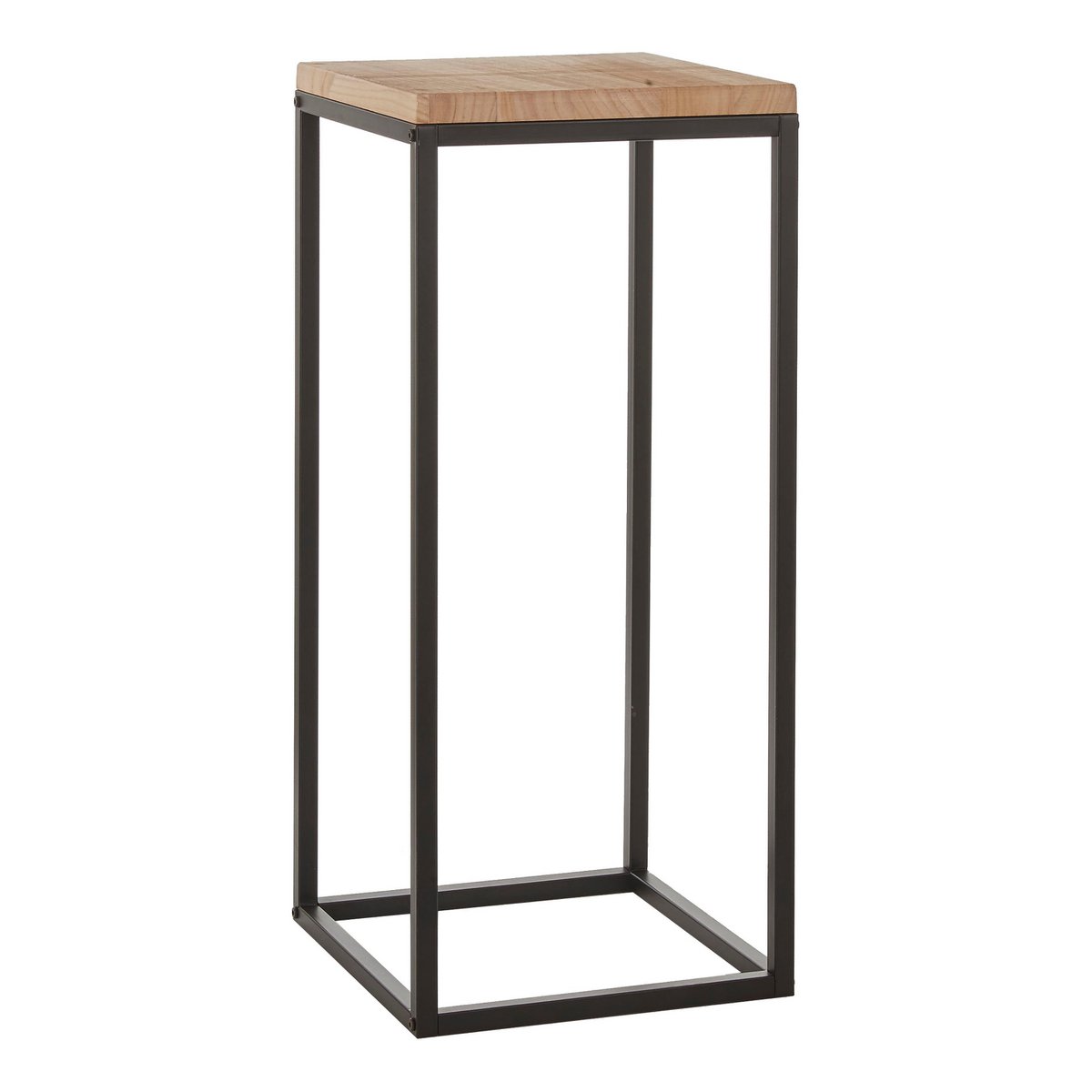 Table à plantes Oskar - L 35 x l 35 x H 81 cm - Bois, métal - Noir
