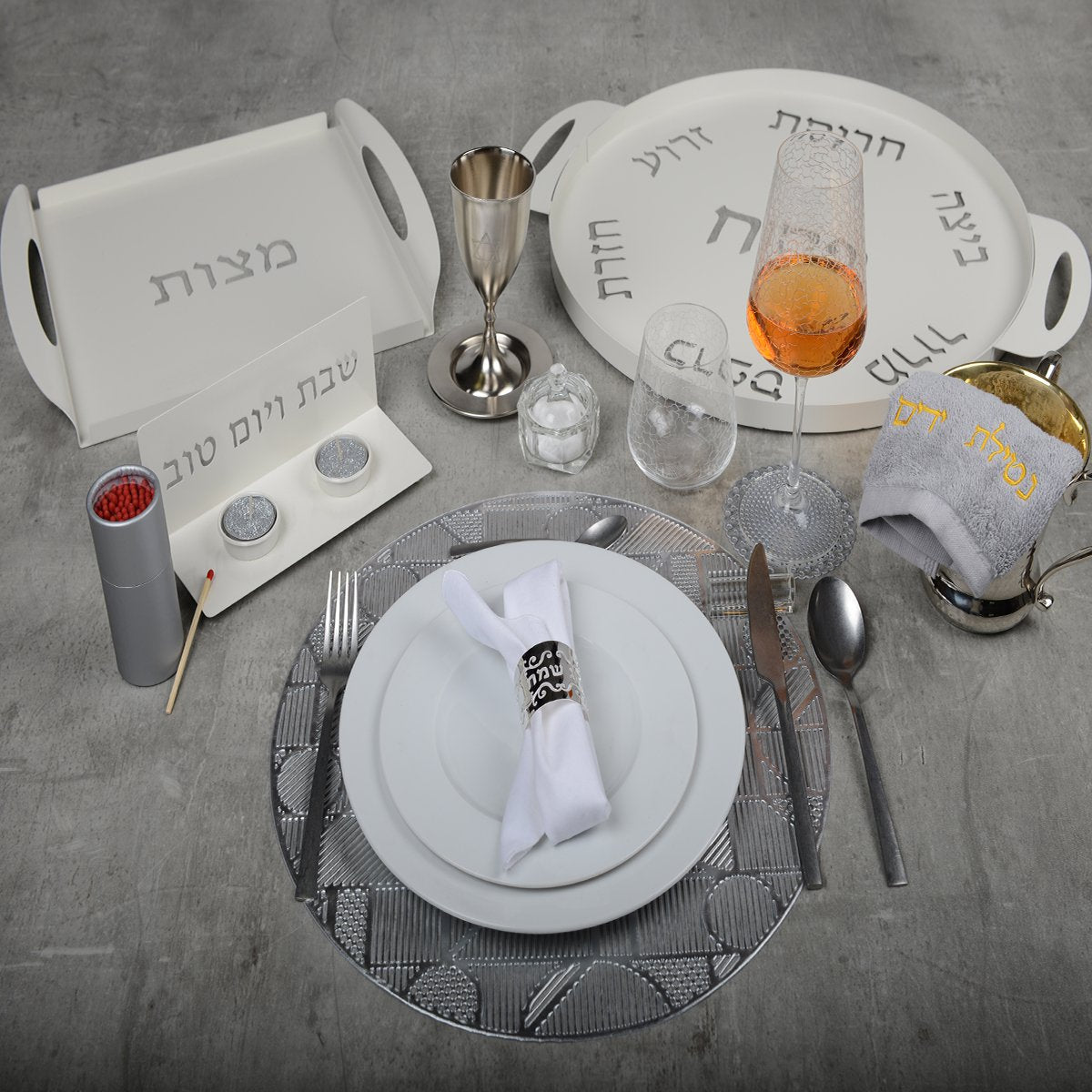 Zilveren Geometrisch Placemat – 38 cm | woon-meubel.nl