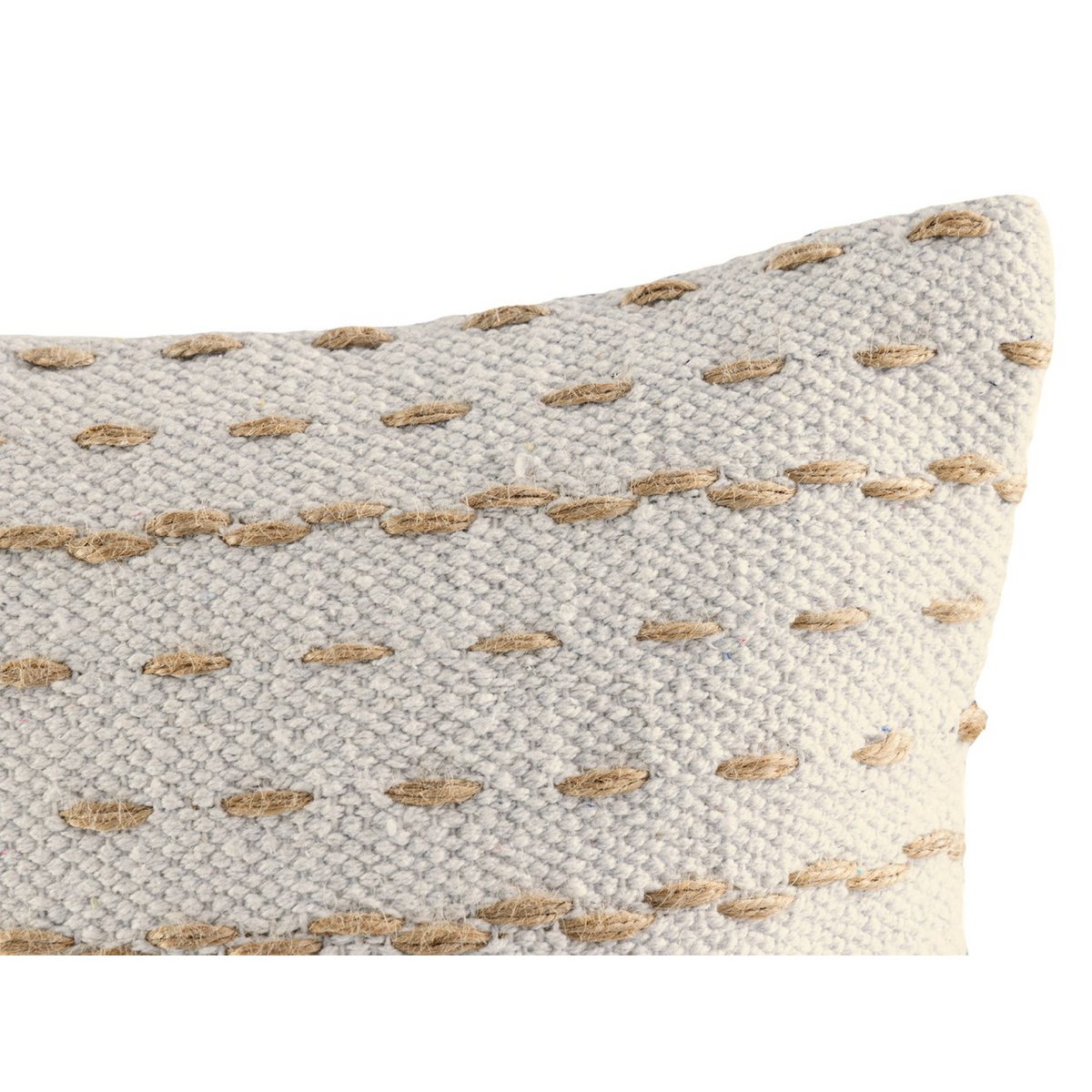 Set van 2 Handgemaakte Sierkussens 40x40 cm – Katoen & Jute – Natuurlijke Look