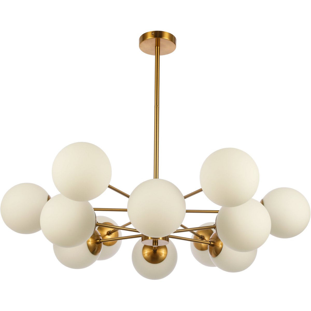 Pendant lamp Gina White Gold 12-Light