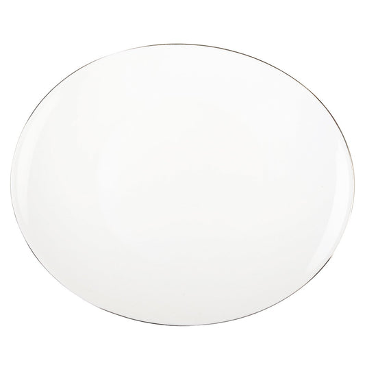 Aulica Fall Legends Ovale Dinerbord – Wit met Platinarand | woon-meubel.nl