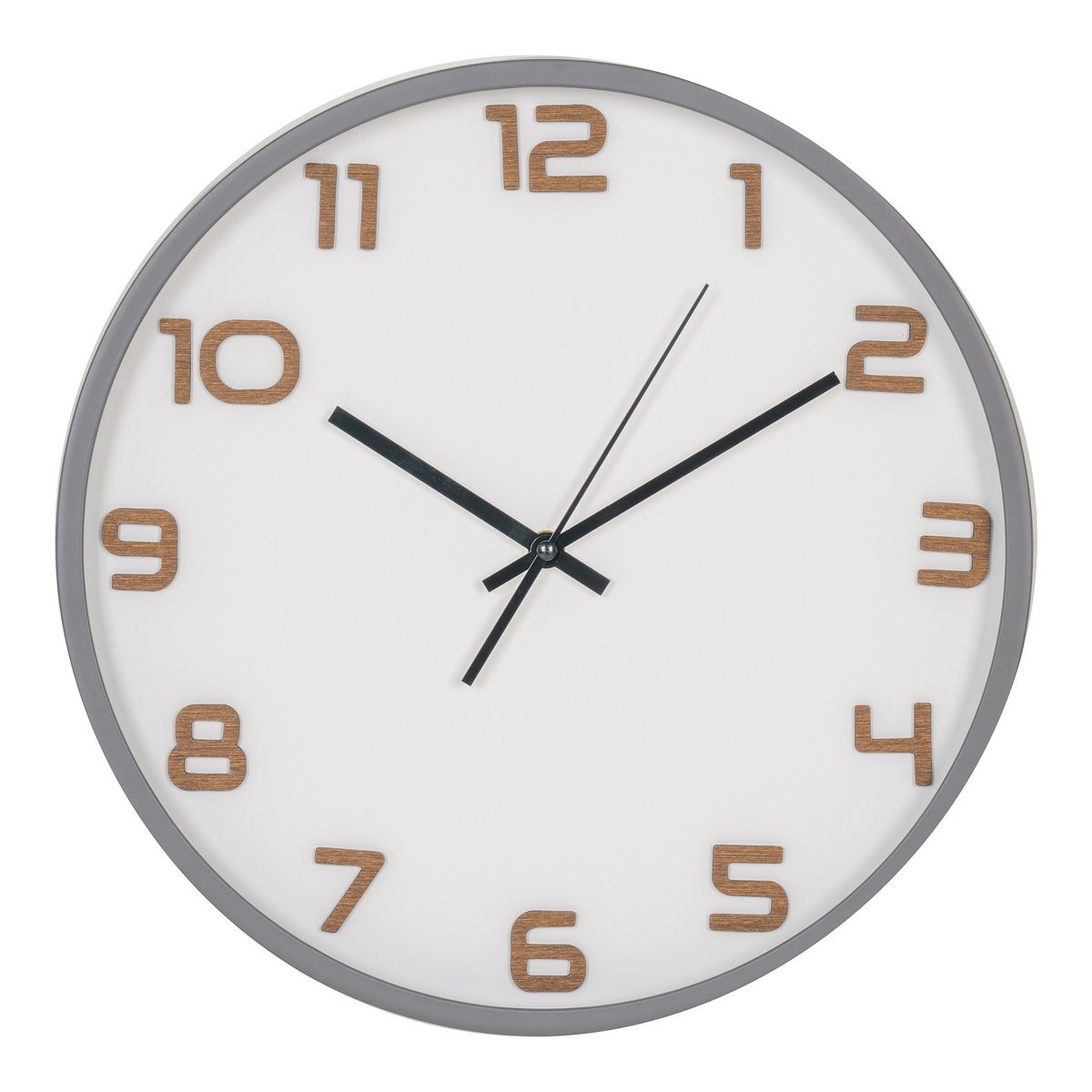 Greenwich Wandklok, grijs, geruisloos, rond, ø35 cm |woon-meubel.nl