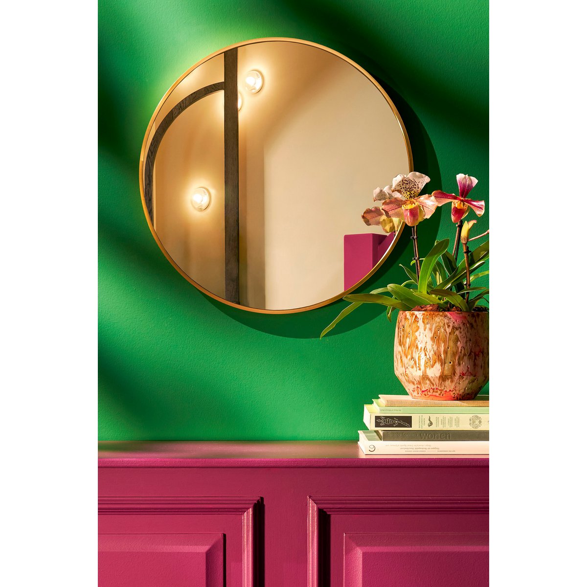 Rossi Wandspiegel - H3 x Ø60 cm - Metaal - Goud |woon-meubel.nl