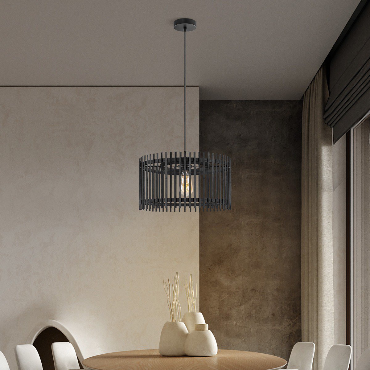 Bohemien Hanglamp Bamboe kap Ø40 x 126 cm (B X H) |woon-meubel.nl