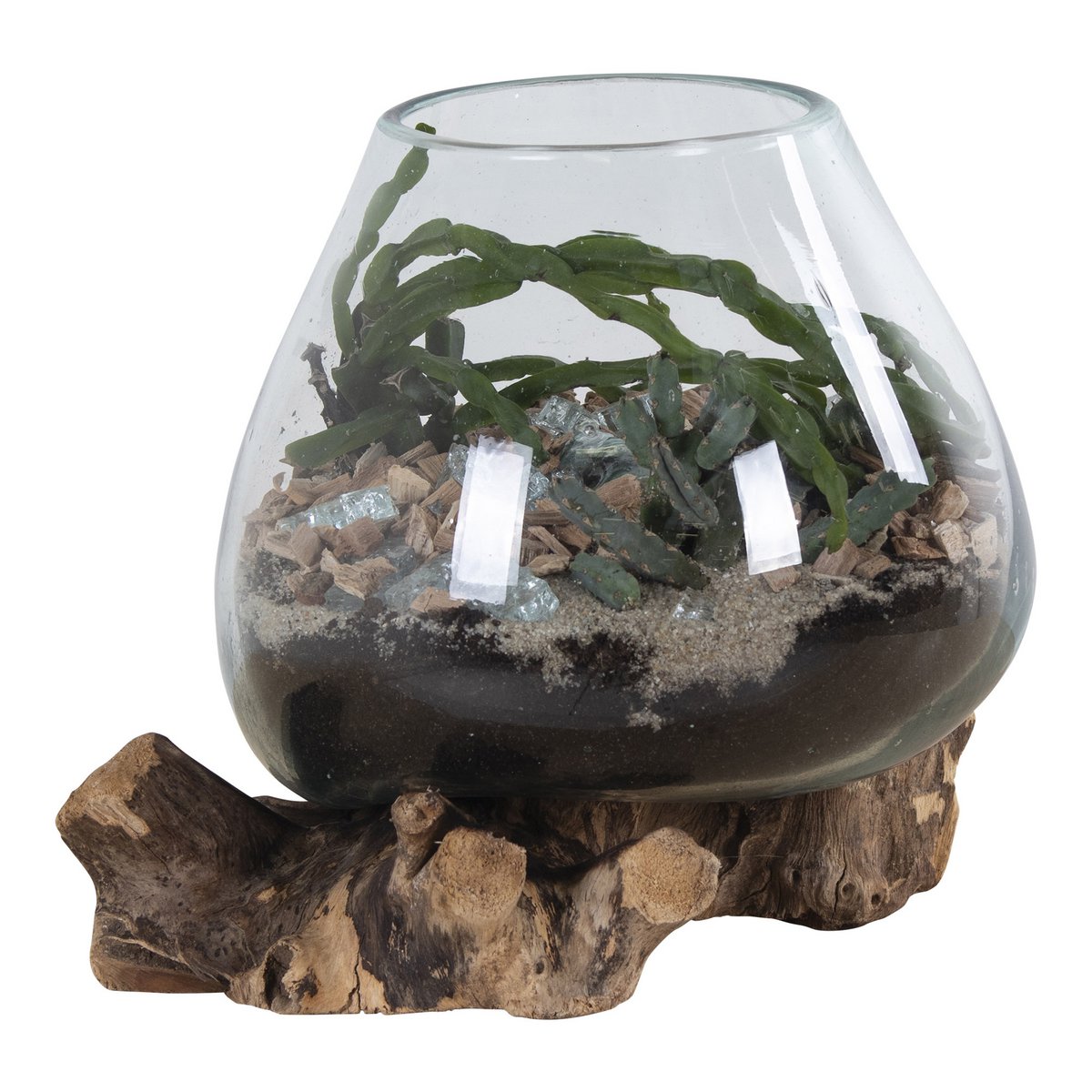 San Marino Waterdrop – Teakhout & Glazen Decoratie | woon-meubel.nl