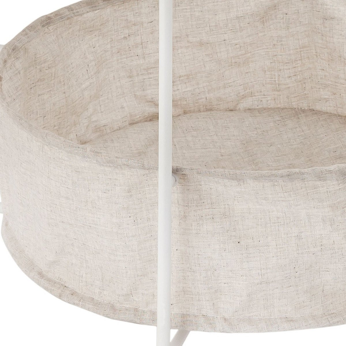 Inklapbare ronde bijzettafel met opbergruimte – Ø 47 cm | Voor binnen en buiten