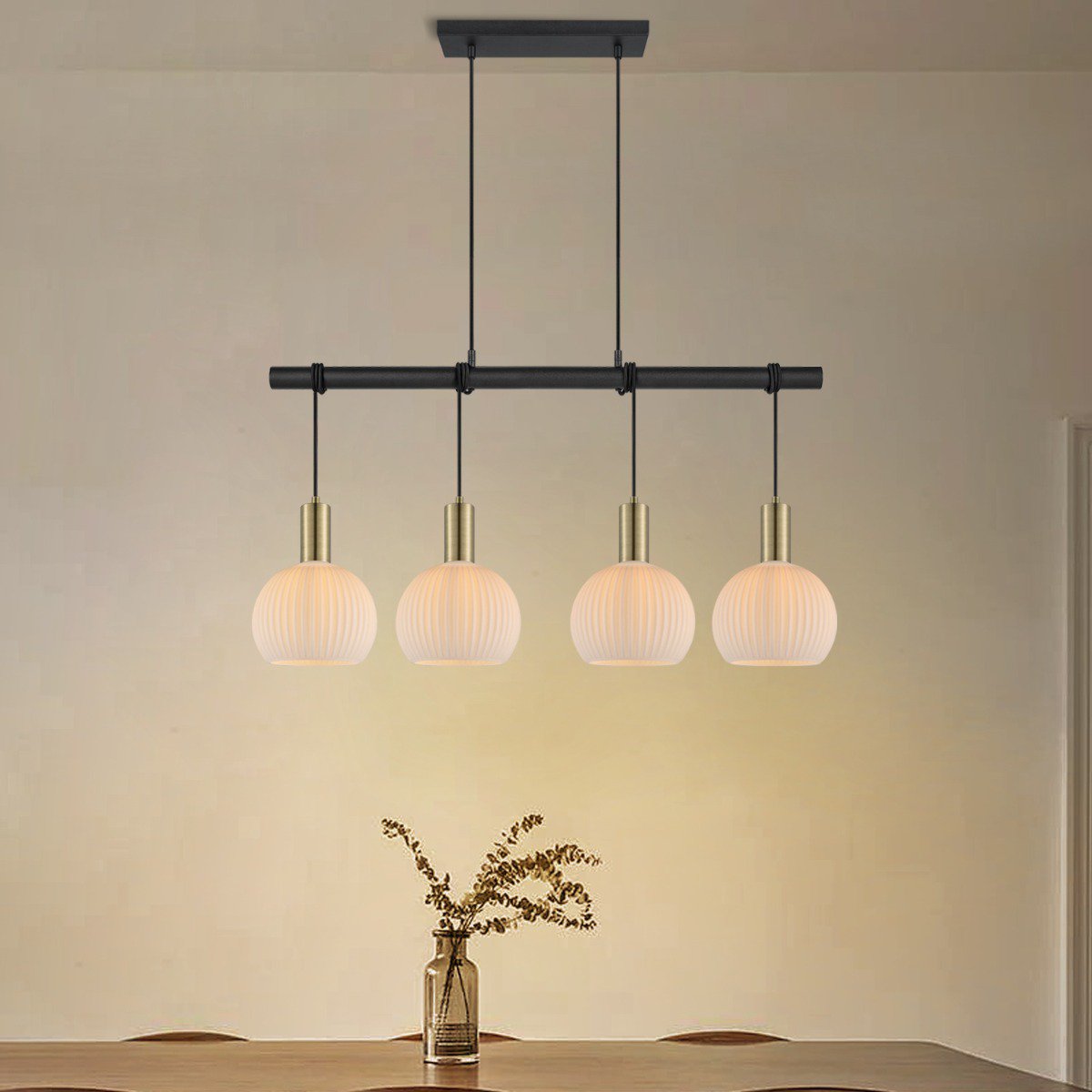 Hanging lamp Credo - Brass - 101x20x195cm