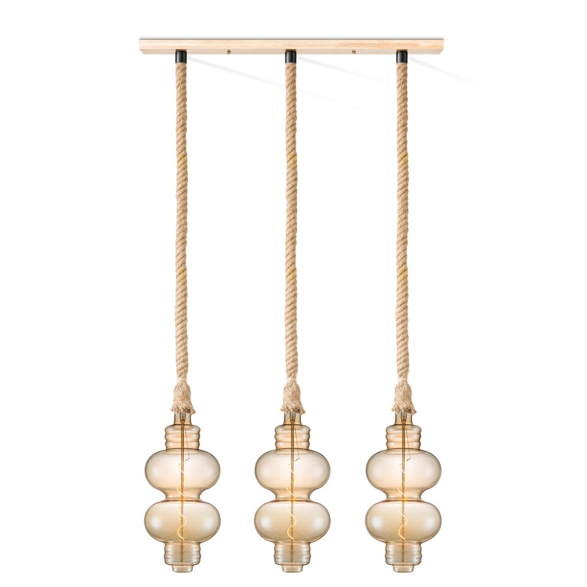 Pendant lamp Leonardo Diabolo - 3L G180 - dimmable amber