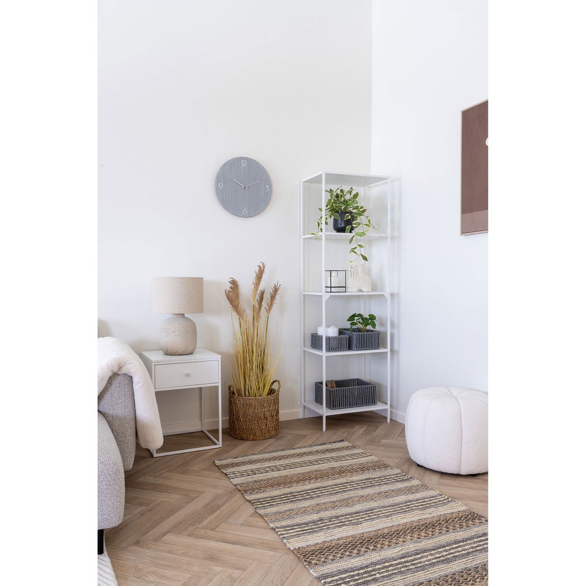 Vita Plank - wit, staal, 51x35x170cm |woon-meubel.nl