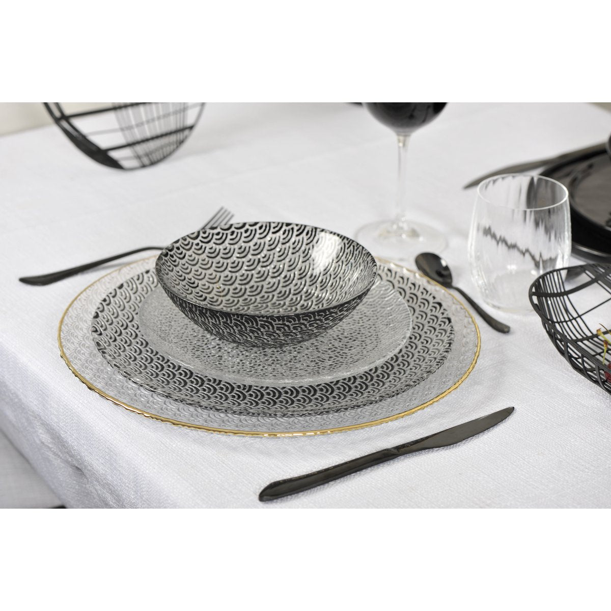 Aulica 24-delige Bestekset – Glanzend Zwart – RVS | woon-meubel.nl