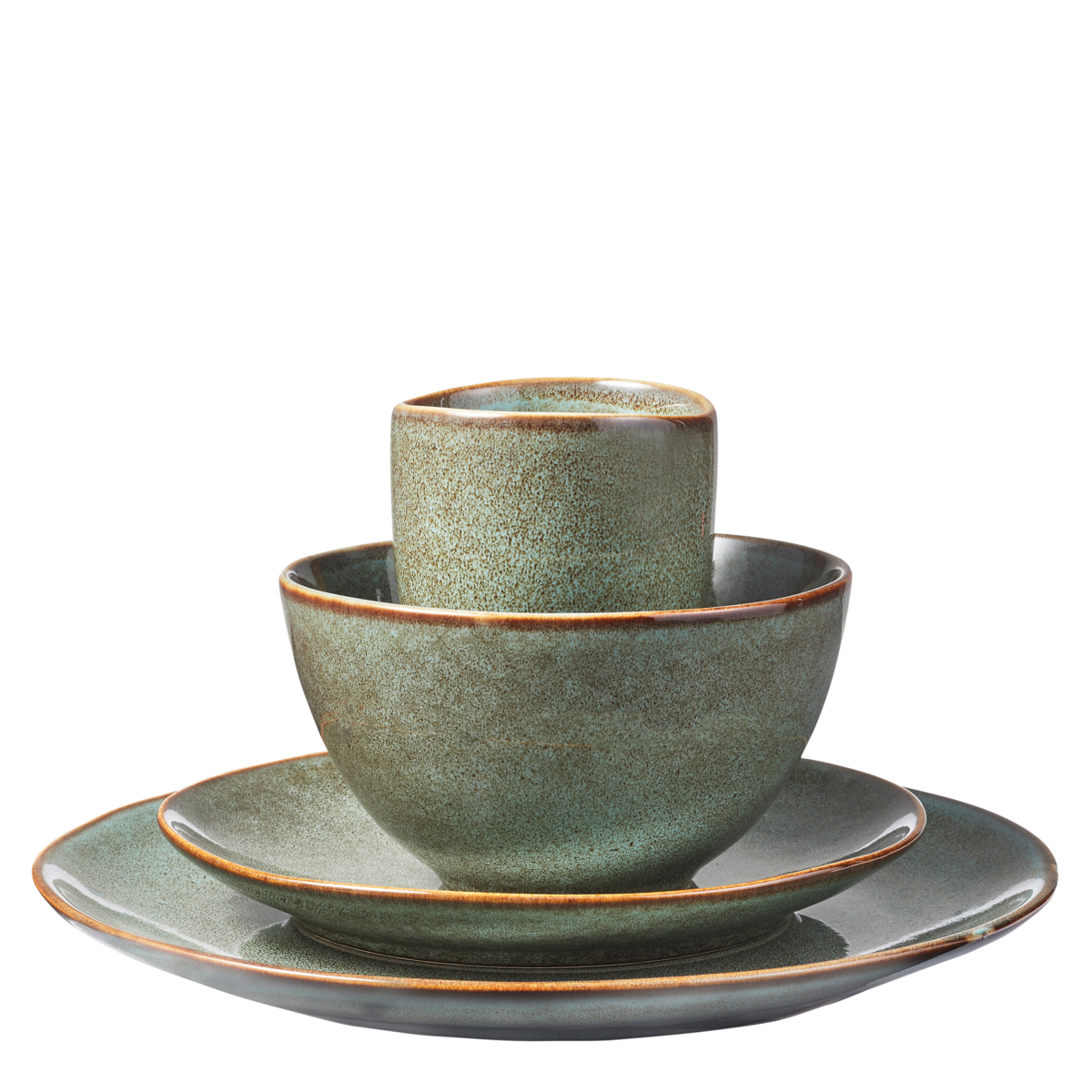 Tabo Dinnerware Set 4 Persons - Green