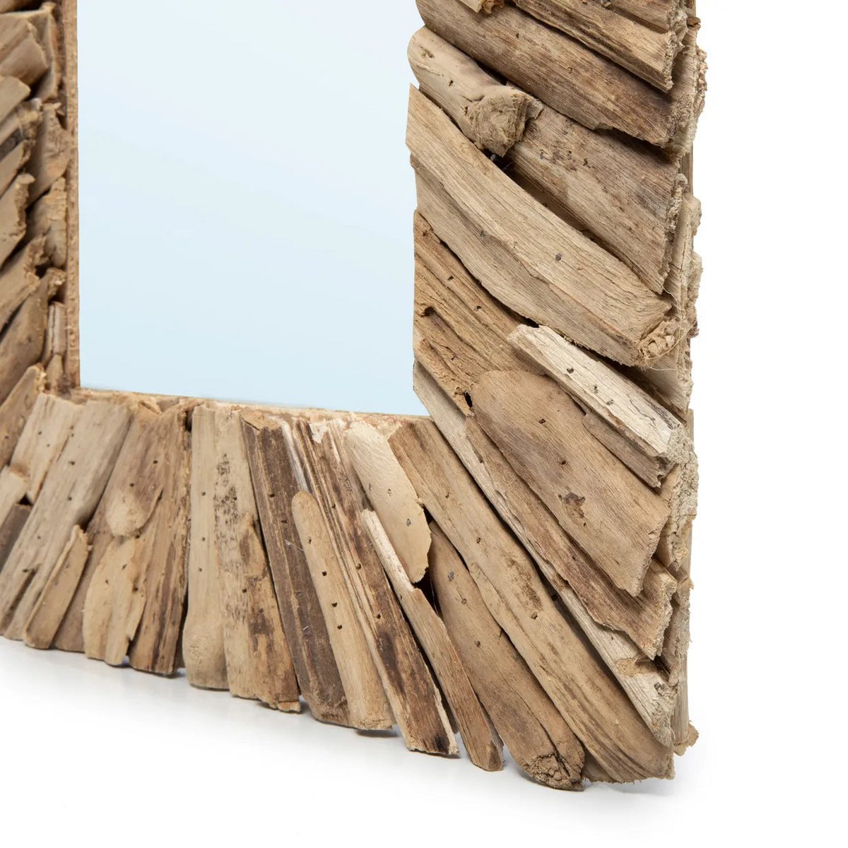 De Driftwood Framed Spiegel handgemaakte - Naturel - M |woon-meubel.nl