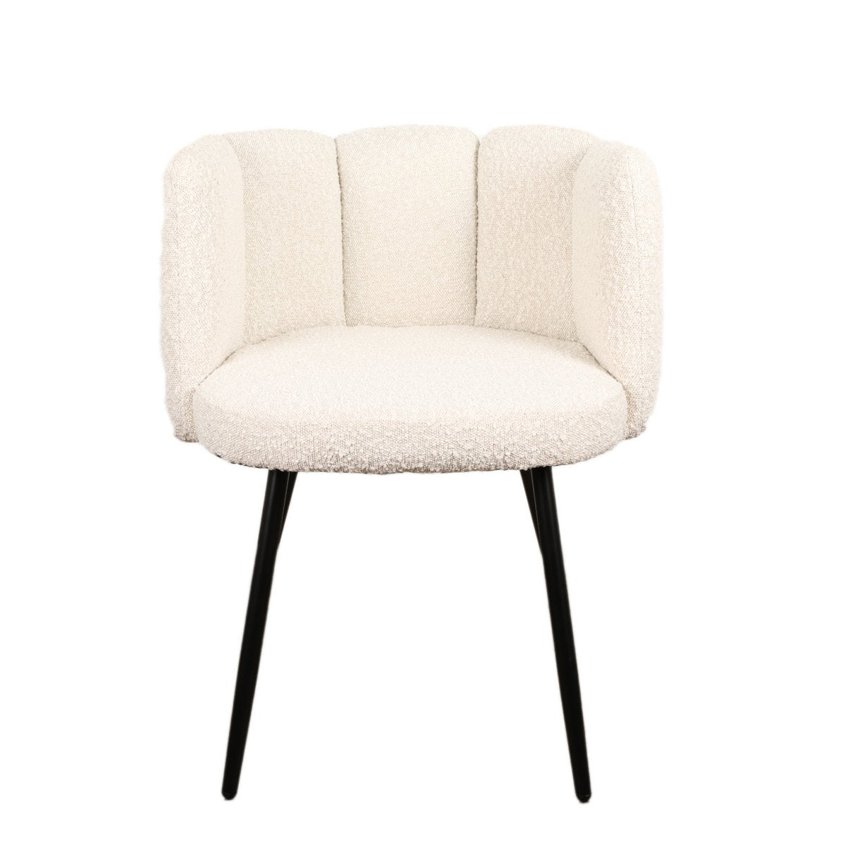 High five chair white mother of pearl (boucle) - Set of 2
