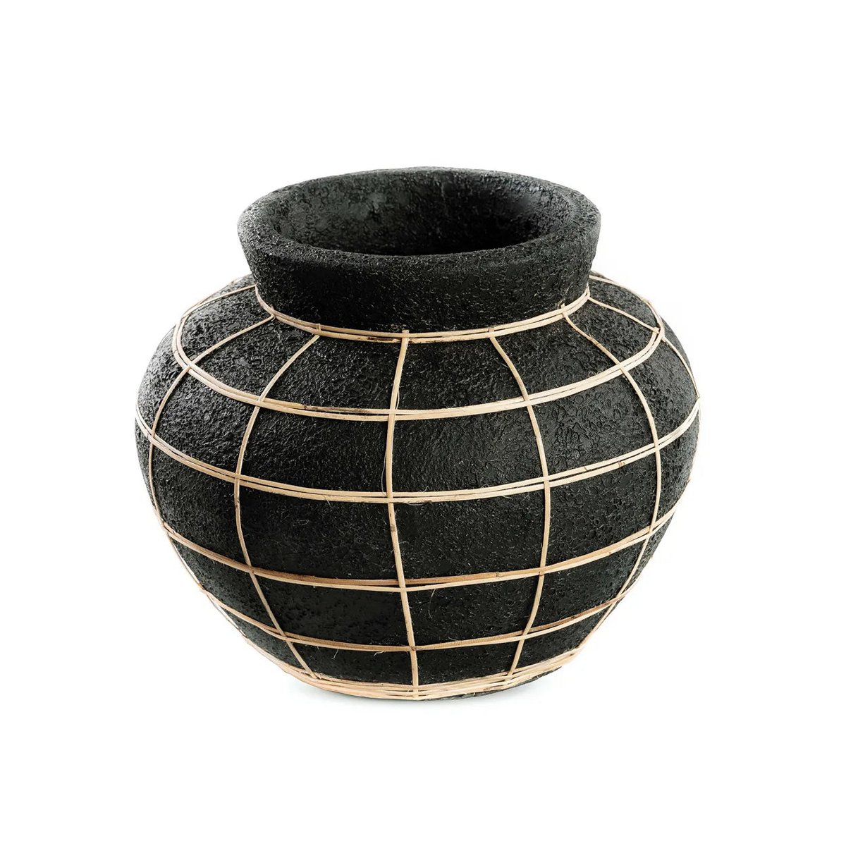 De Buikvaas terracotta - Zwart Naturel - M |woon-meubel.nl