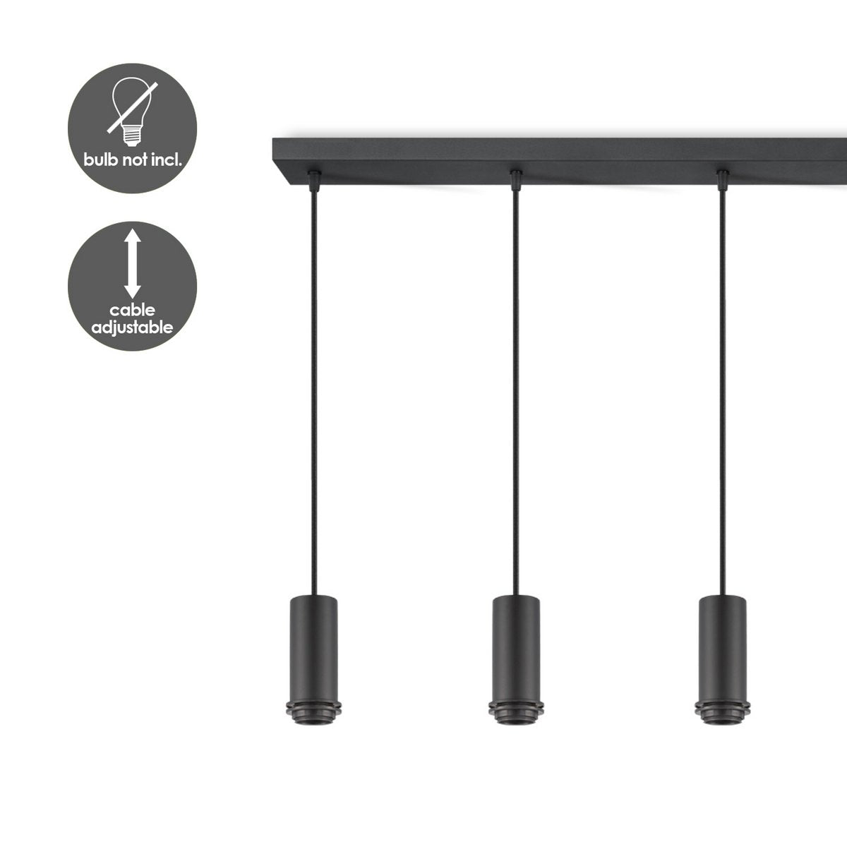 Hanging lamp Bling-Xxl Beam 6L-Grey-20cm