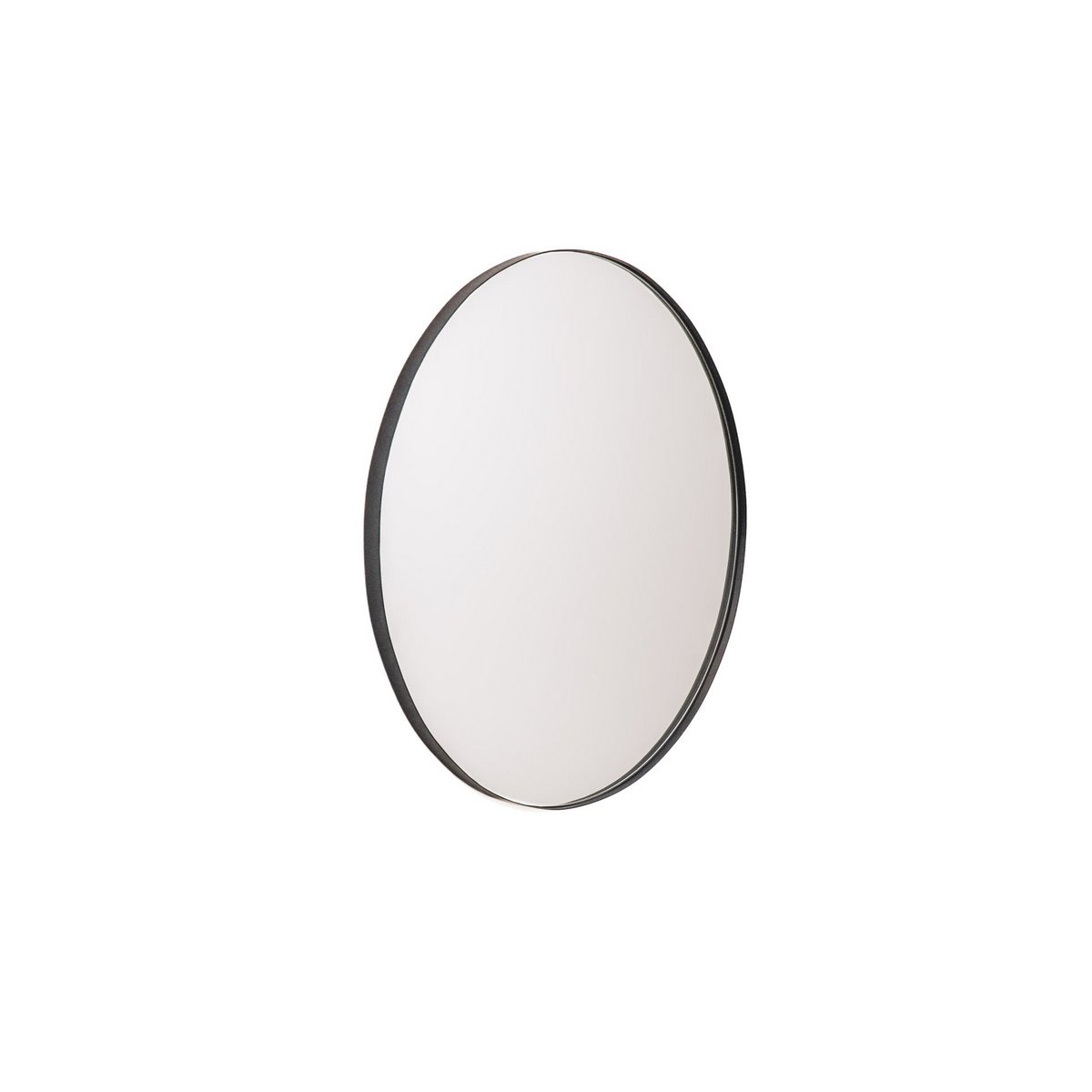 Spiegel - Ronde Wandspiegel - Metaal - Zwart - Ø80cm|woon-meubel.nl