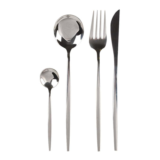 Aulica Bestekset 24-delig – Glanzend Zilver – RVS |woon-meubel.nl