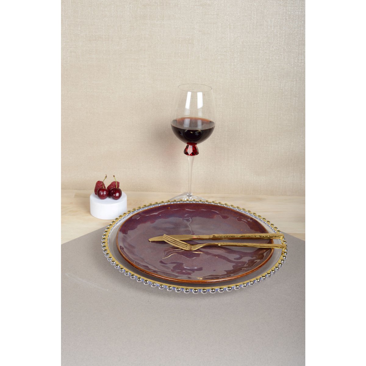 Aulica 24-delige Bestekset Goud – Gehamerd Design RVS |woon-meubel.nl