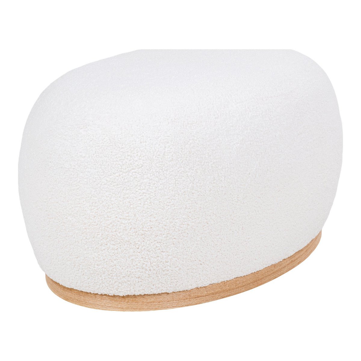 Manhattan Pouf - Pouf, curled, white, 54.5x88.5x36 cm, HN1235