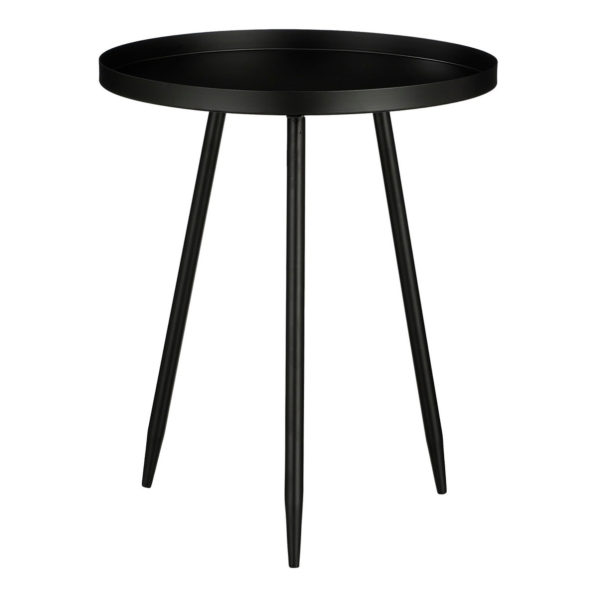 Table d'appoint Flores - H49 x Ø42 cm - Métal - Noir