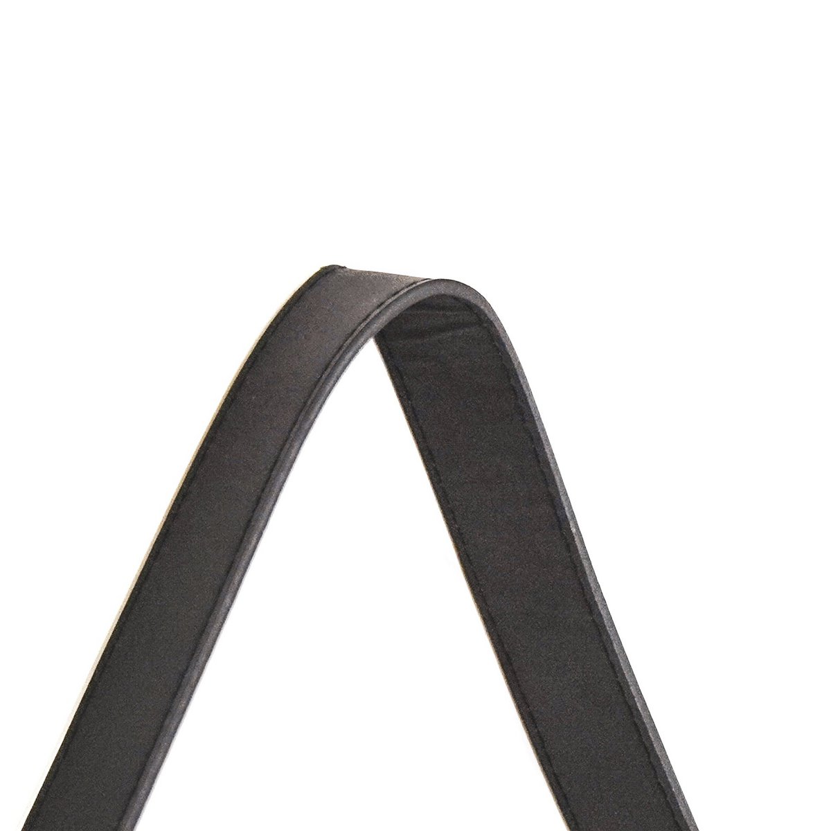 Mirror - Round Wall Mirror - Leather/Metal - Black - Ø50cm