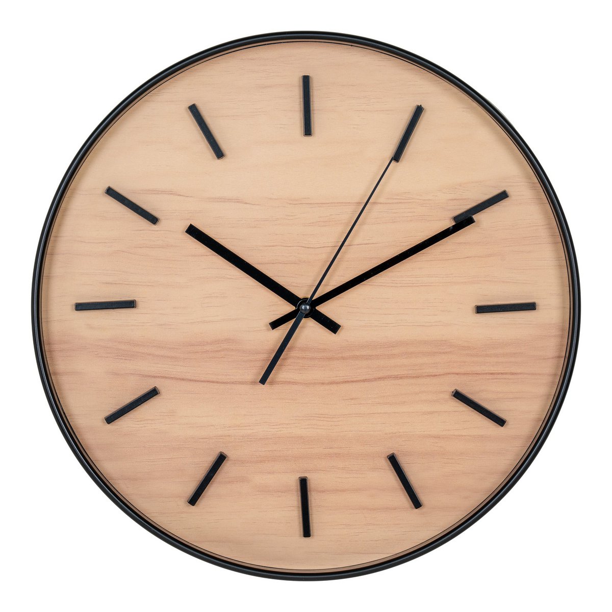 Horloge murale Kensington - Horloge murale, noire, mécanisme silencieux, ronde, ø35 cm